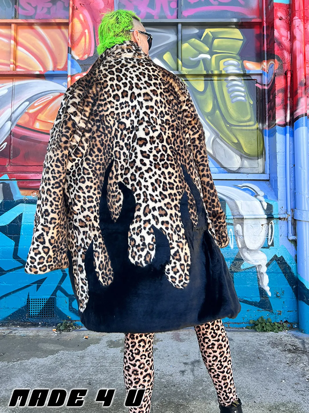 LION KING FAUX FUR JACKET - LEOPARD & BLACK ✰ MADE 4 U ✰