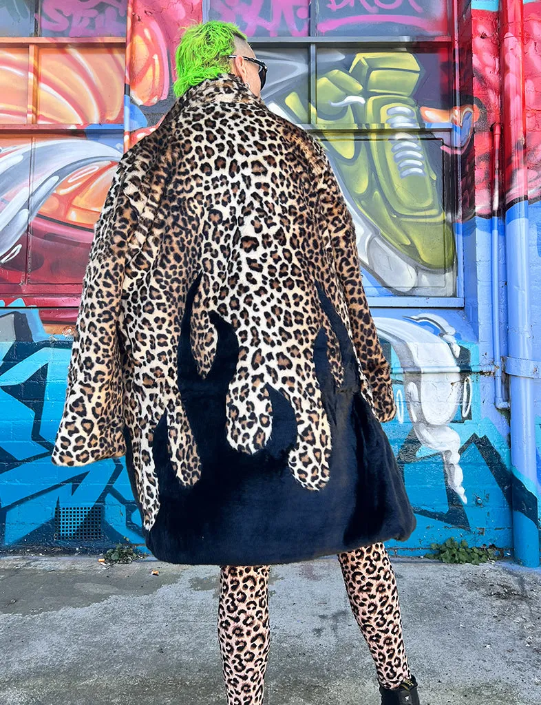 LION KING FAUX FUR JACKET - LEOPARD & BLACK ✰ MADE 4 U ✰