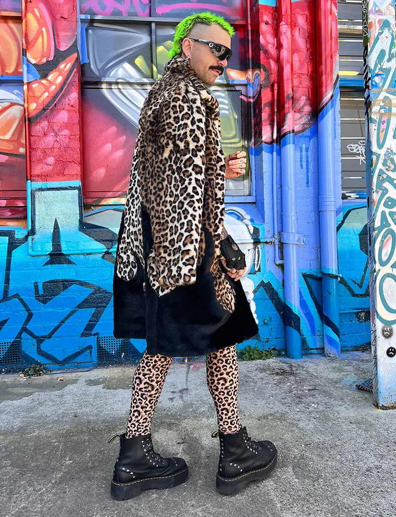 LION KING FAUX FUR JACKET - LEOPARD & BLACK ✰ MADE 4 U ✰