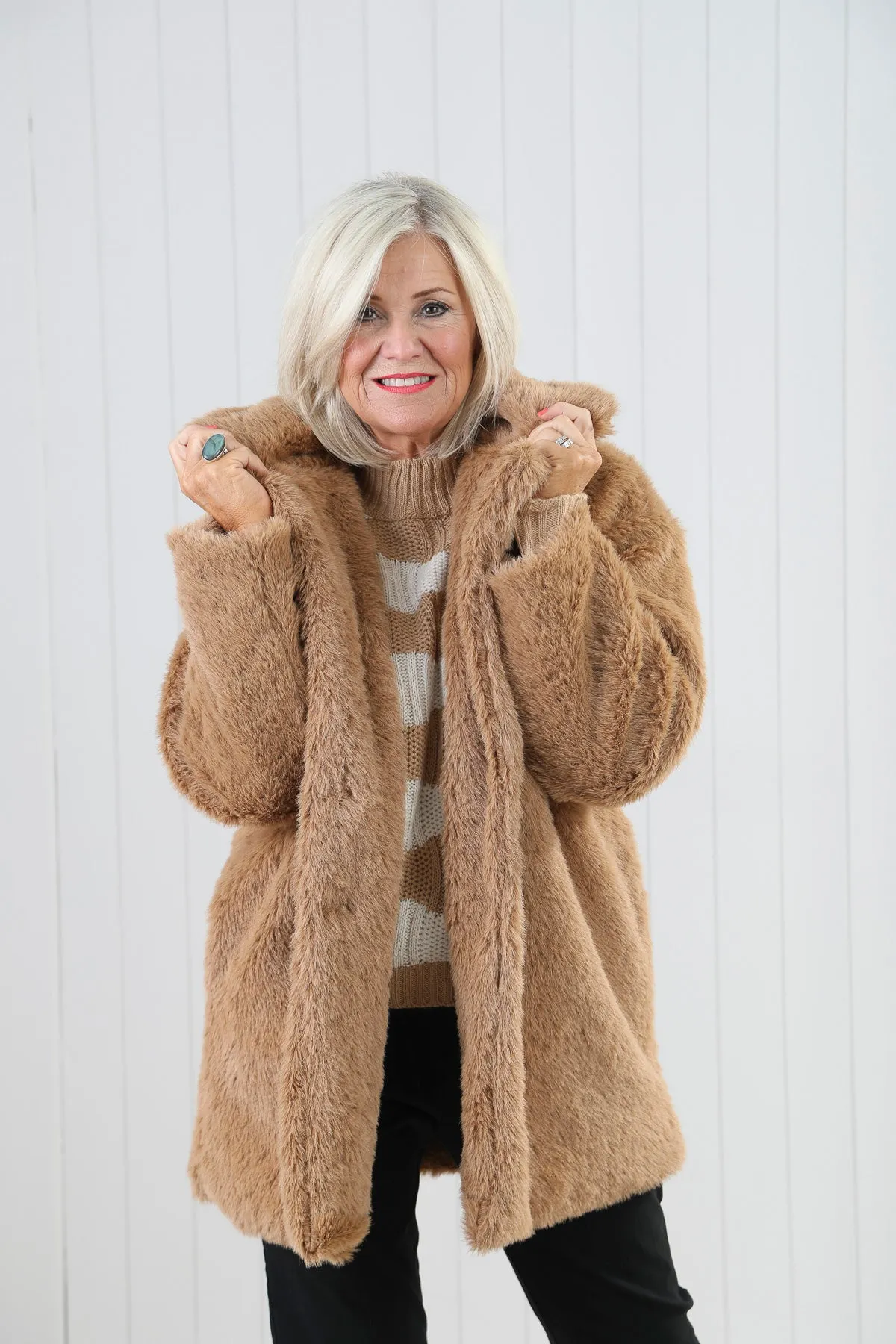 Luxurious Faux Fur Coat