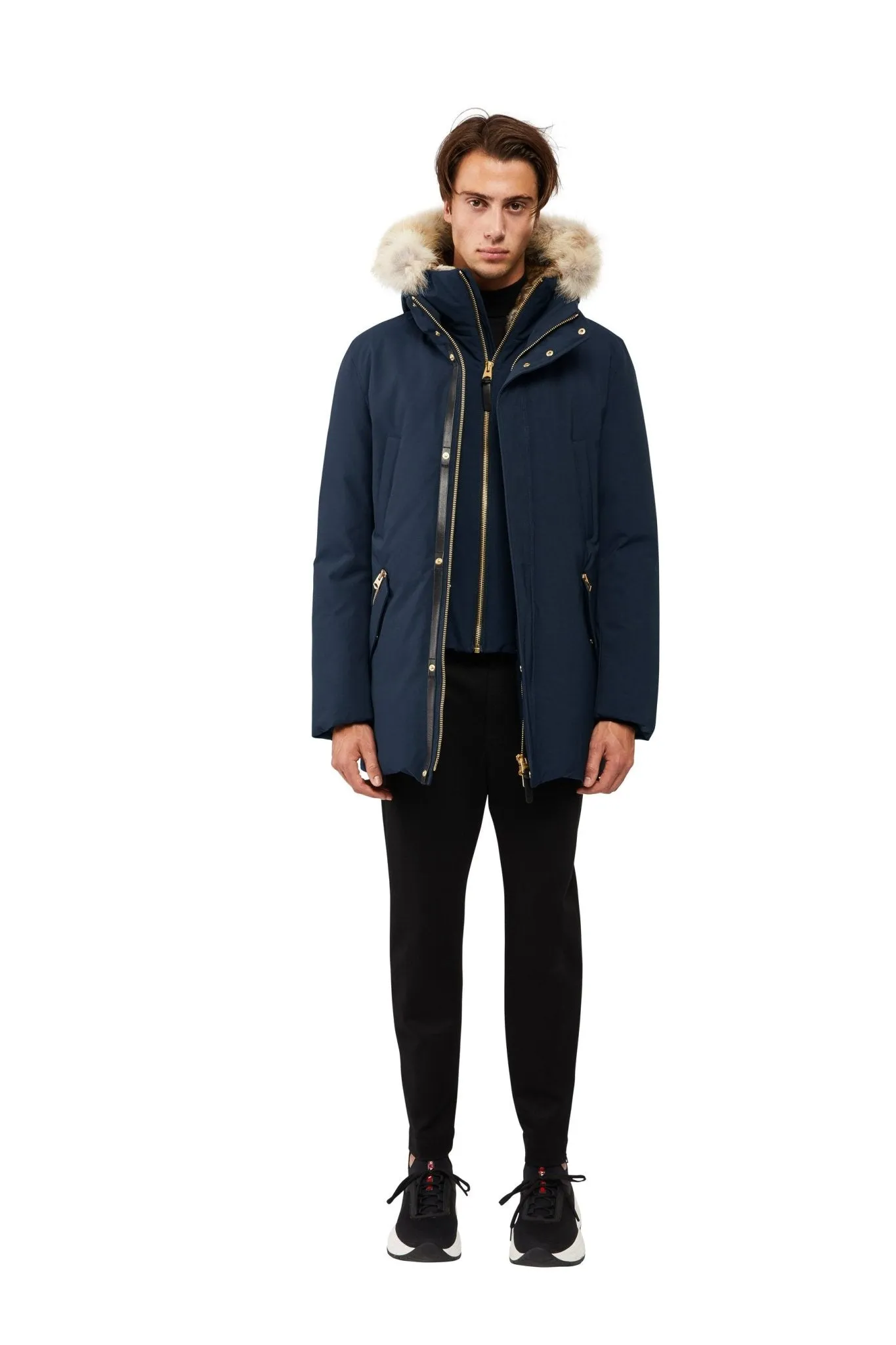 MACKAGE EDWARD-C 2-in-1 Down Parka With Hooded Bib And Natural Fur