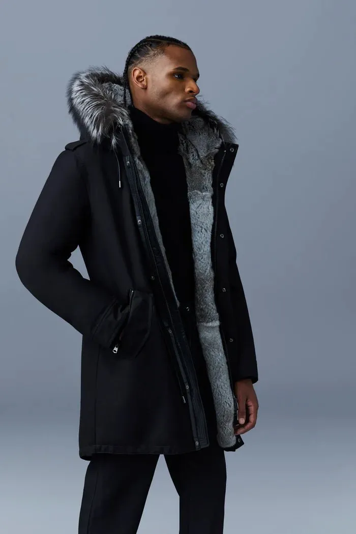 MACKAGE MORITZ-X - Rabbit Fur-Lined Twill Parka With Removable Silver Fox Fur Trim