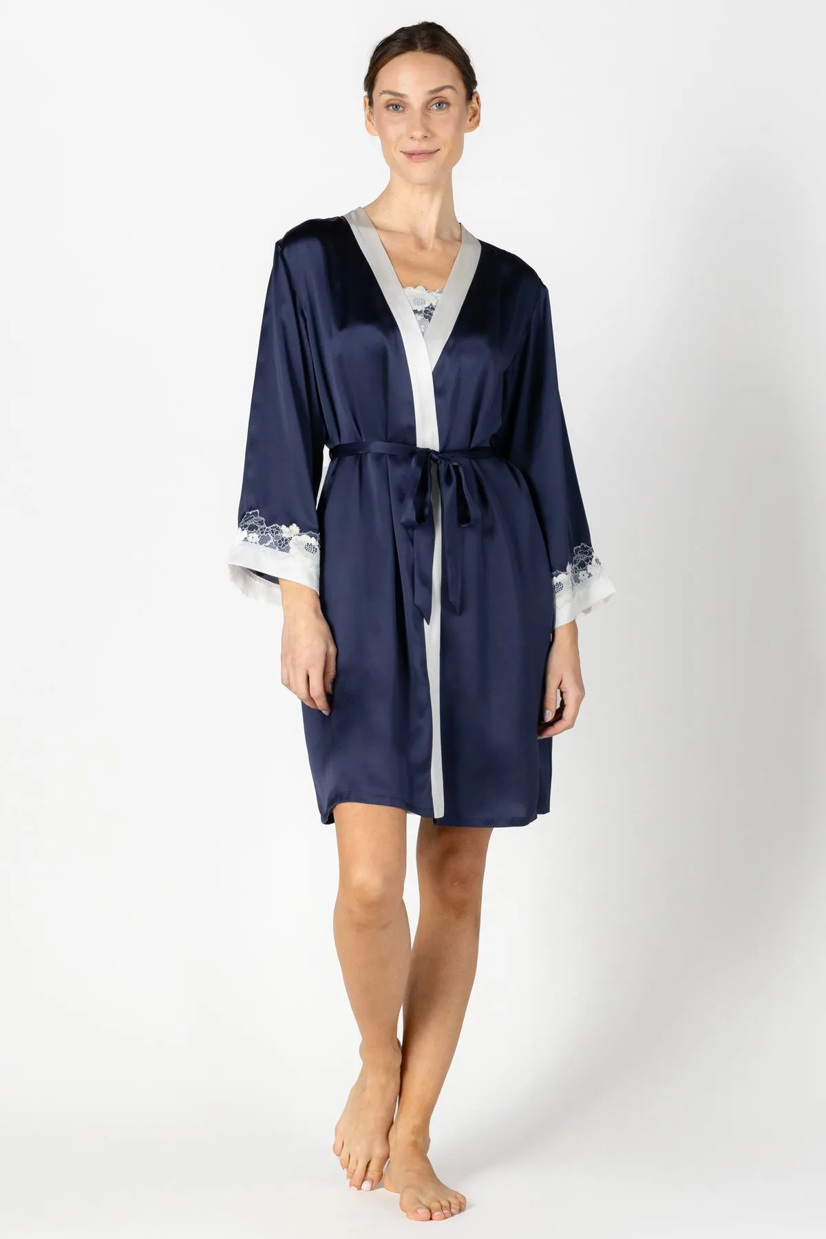 Marisa Charming Short Silk Kimono