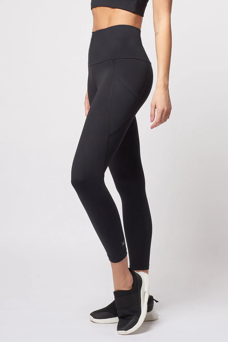 Medium Compression Legging with Side Pockets Black