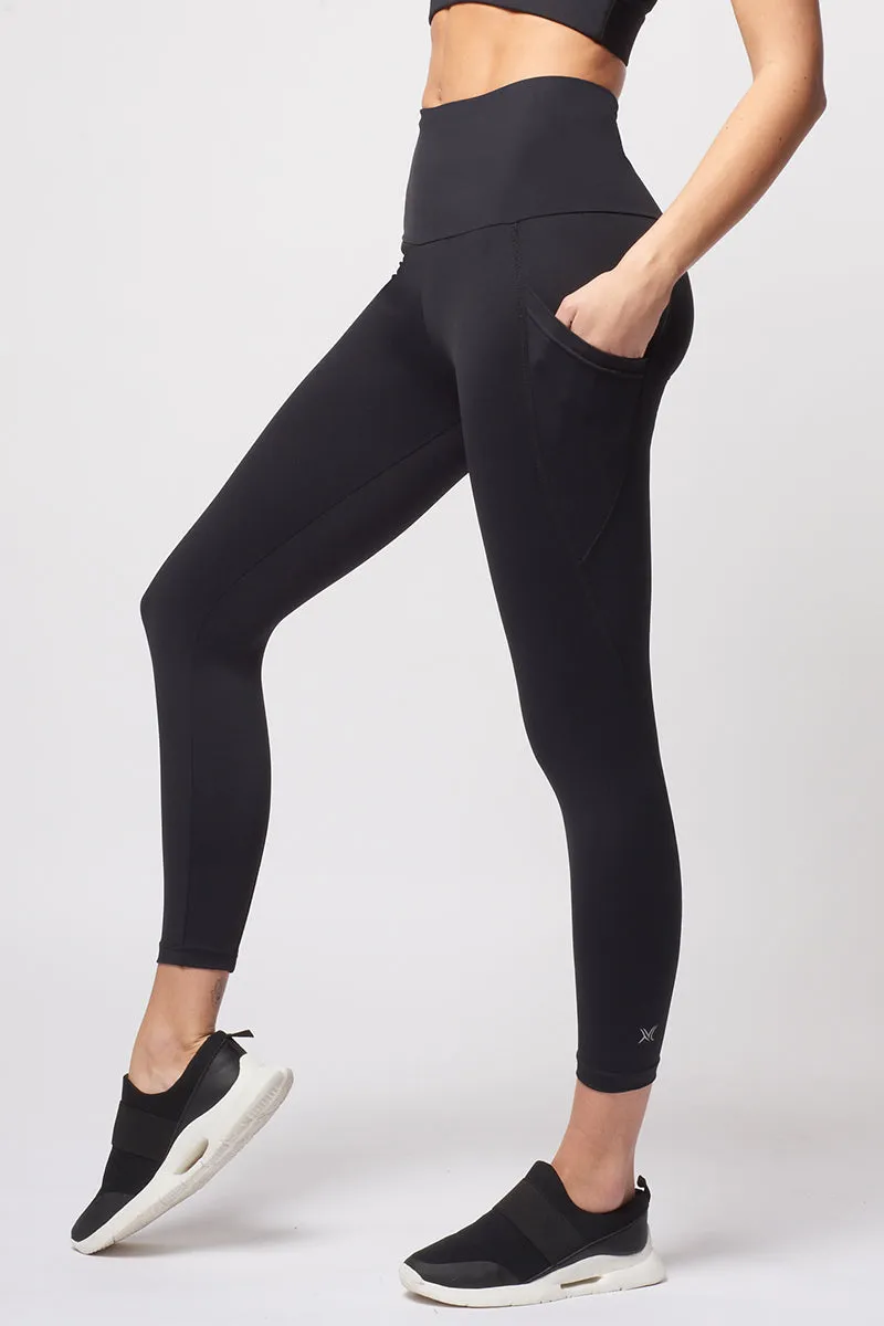 Medium Compression Legging with Side Pockets Black