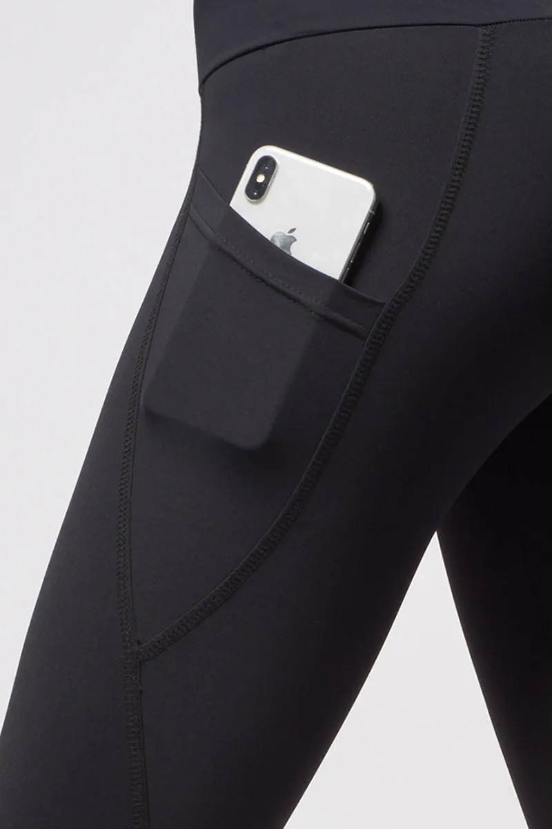 Medium Compression Legging with Side Pockets Black