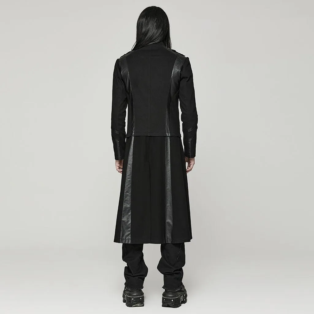 Men's Gothic Mechanistic Detachable Coat