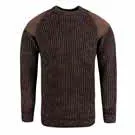 Men's Suede Patch 100% Wool Sweater