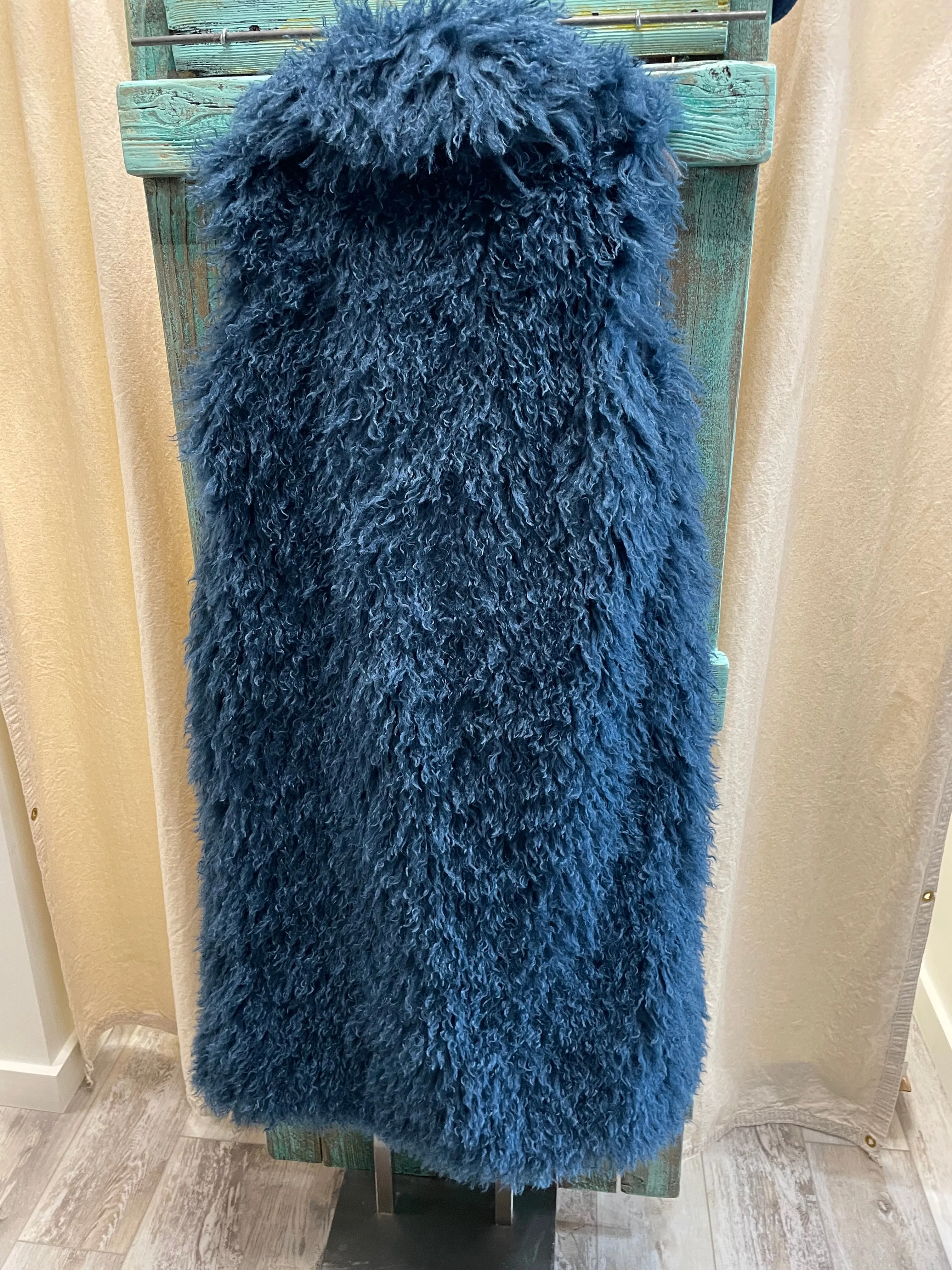 Mongolian Fur Vest in Glazed Ginger