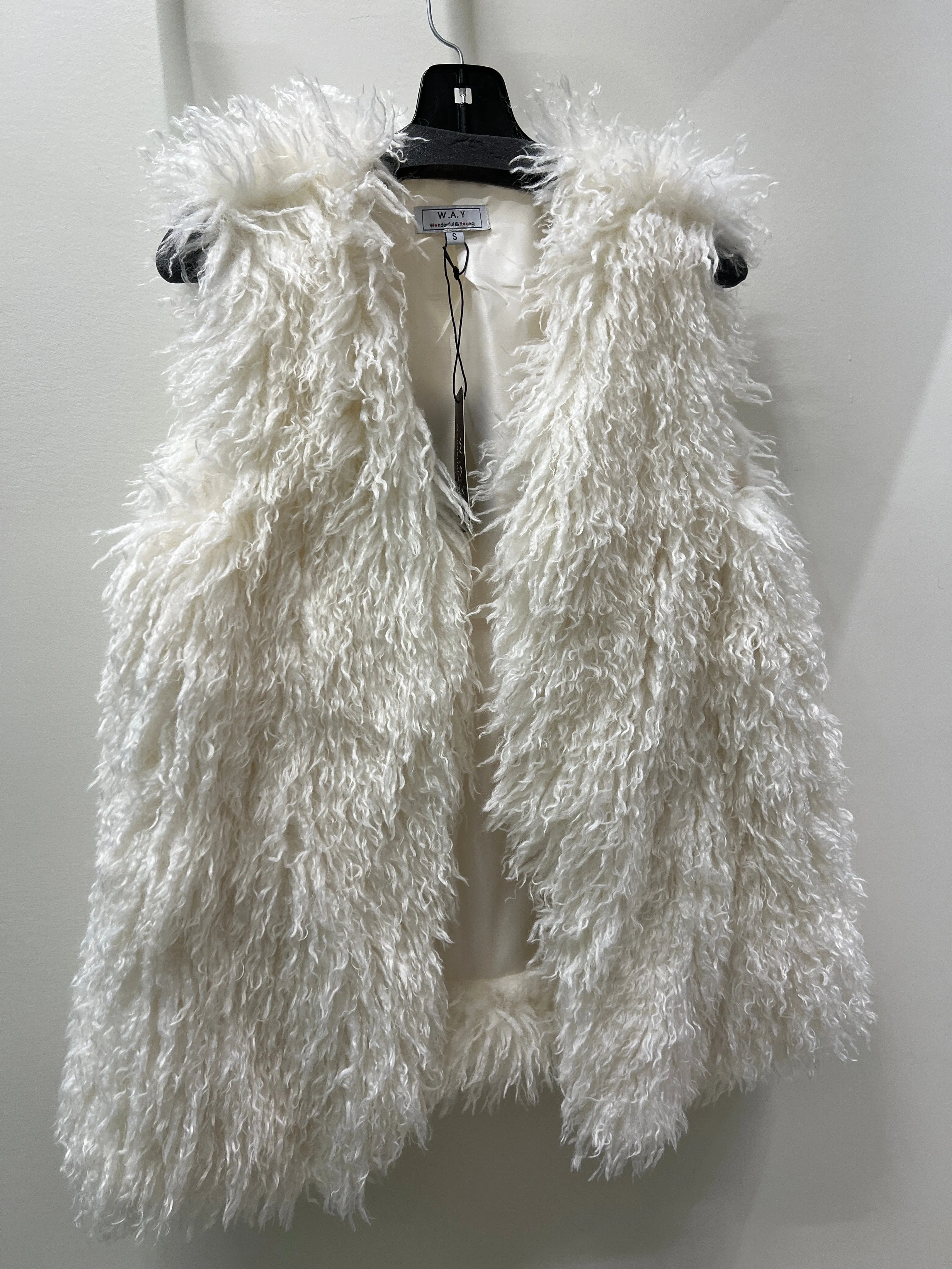 Mongolian Fur Vest in Glazed Ginger