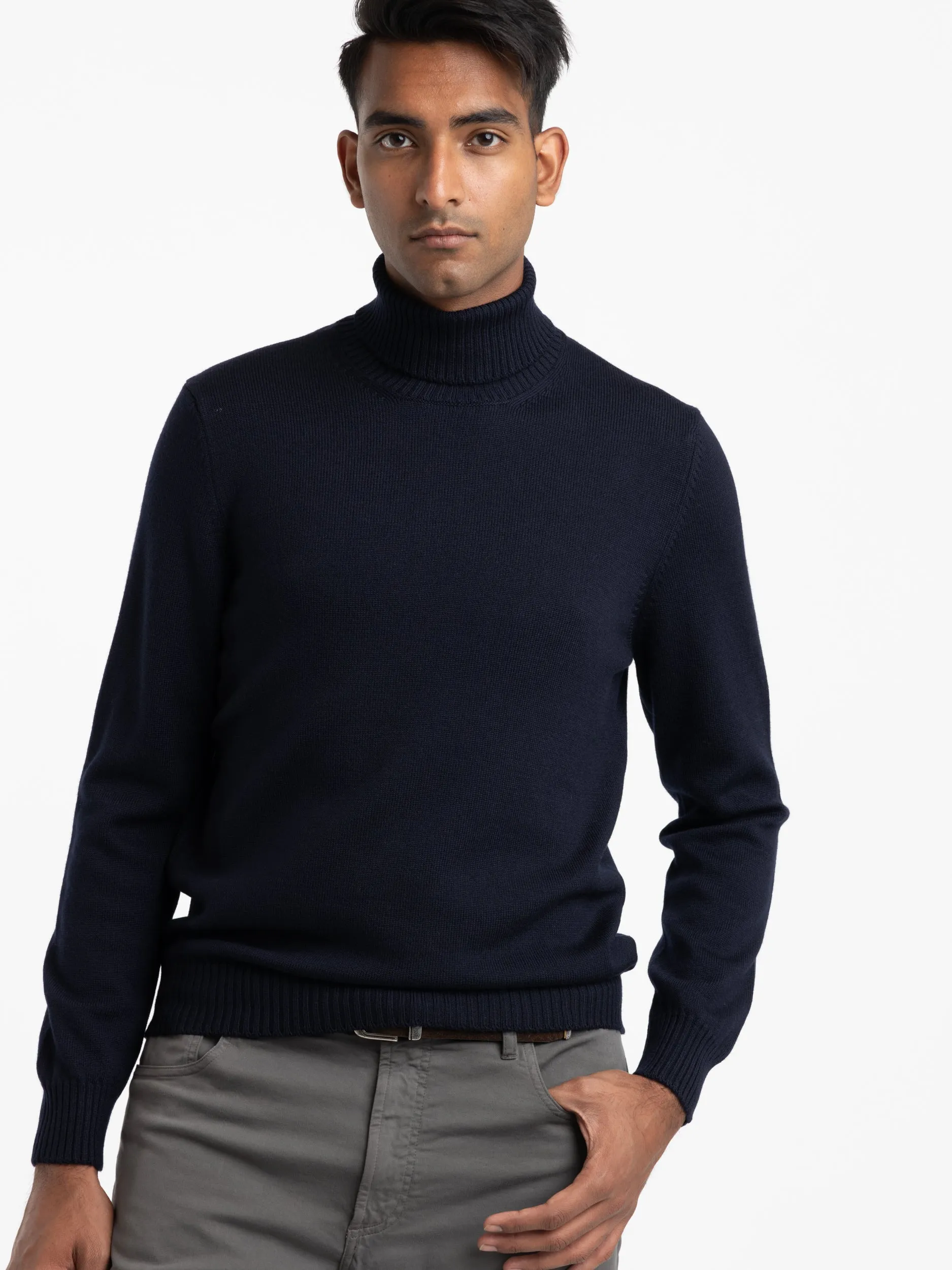 Navy Rollneck Sweater