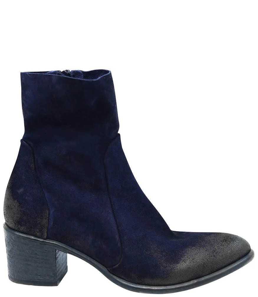 Navy Suede Ankle Boot