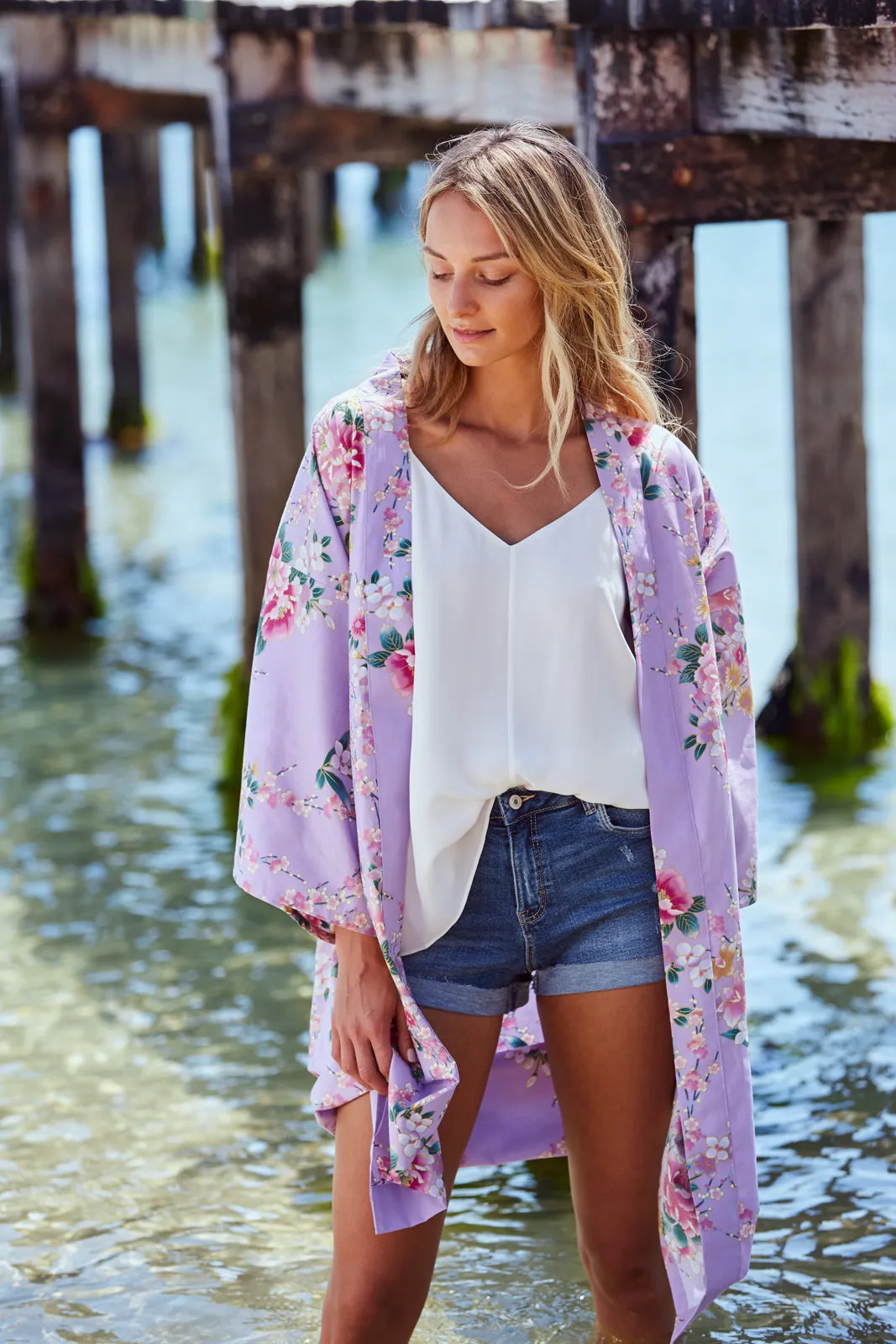 Orchis Resort Short Cotton Kimono