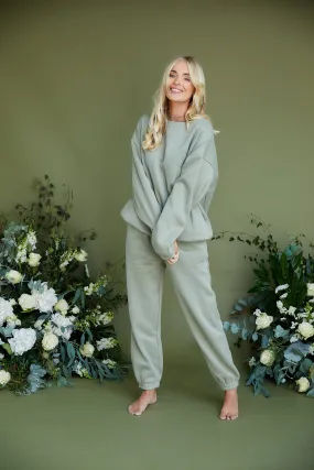 Personalised Bridal Sweatshirt and Jogger Tracksuit - Sage