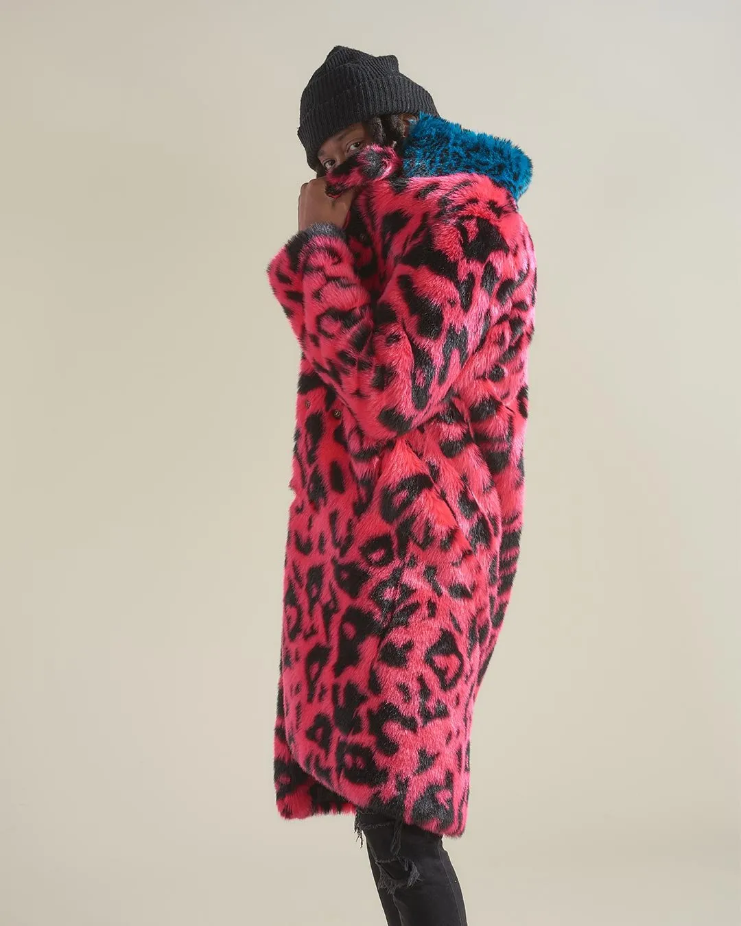 Pink Panther Calf Length Faux Fur Coat | Men's