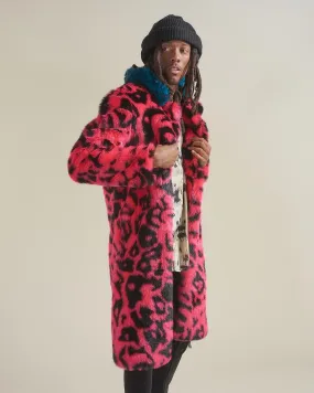 Pink Panther Calf Length Faux Fur Coat | Men's