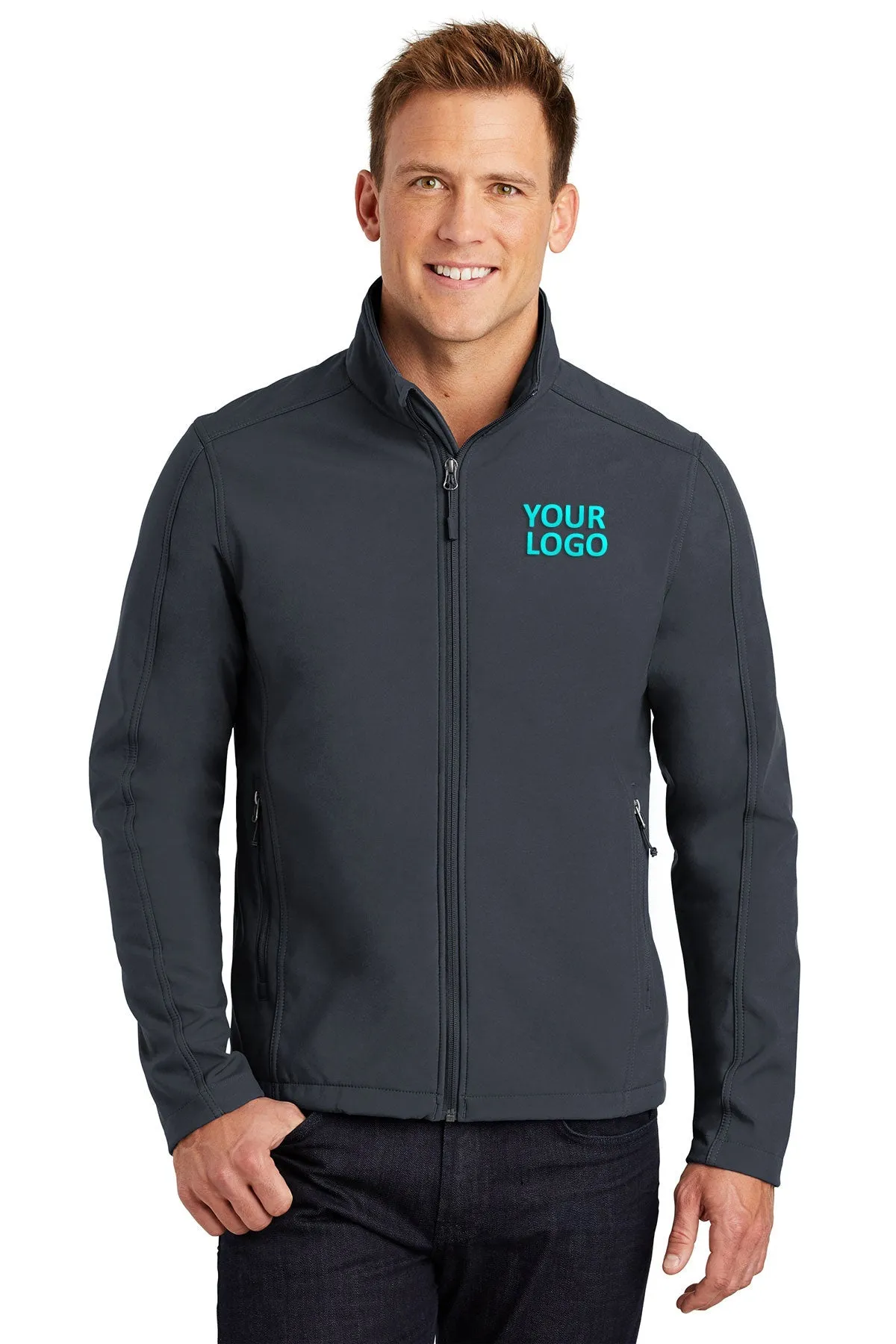 Port Authority Core Soft Shell Customized Jackets, Battleship Grey