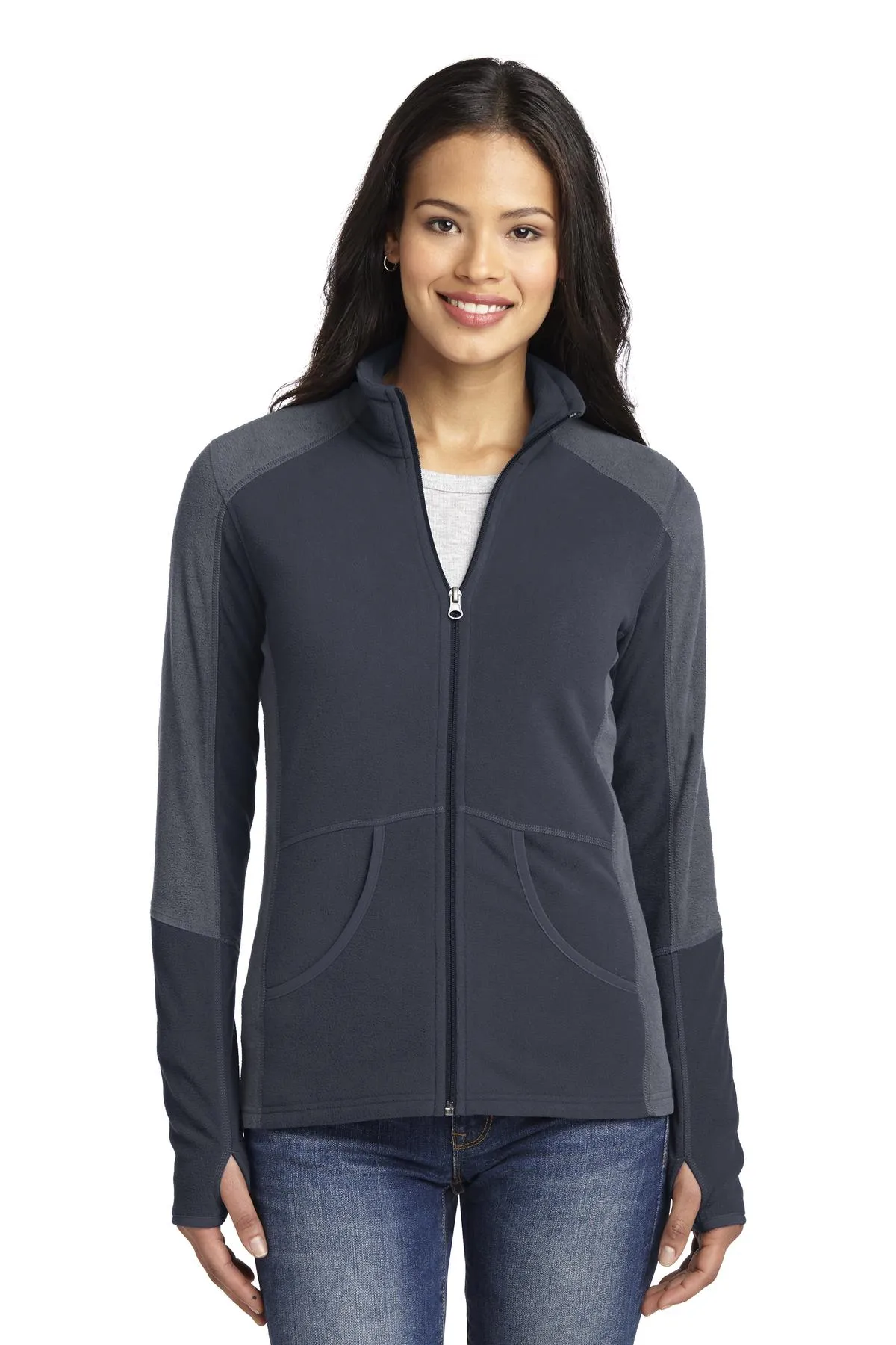 Port Authority® Ladies Colorblock Microfleece Jacket. L230