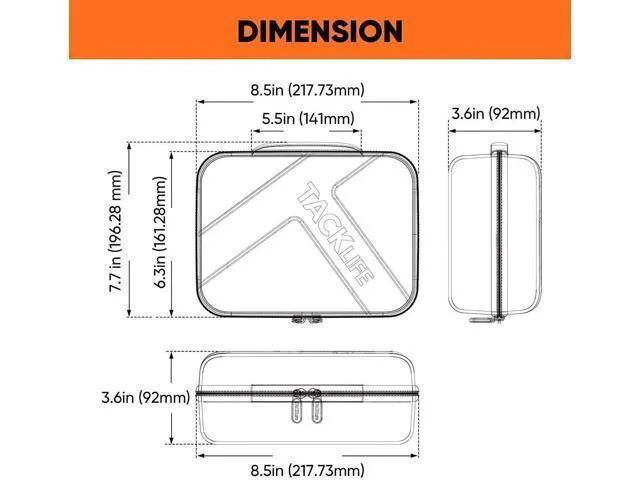 Portable Protective Case for T8, T8 Pro, T6 Car Jump Starters Carrying Case