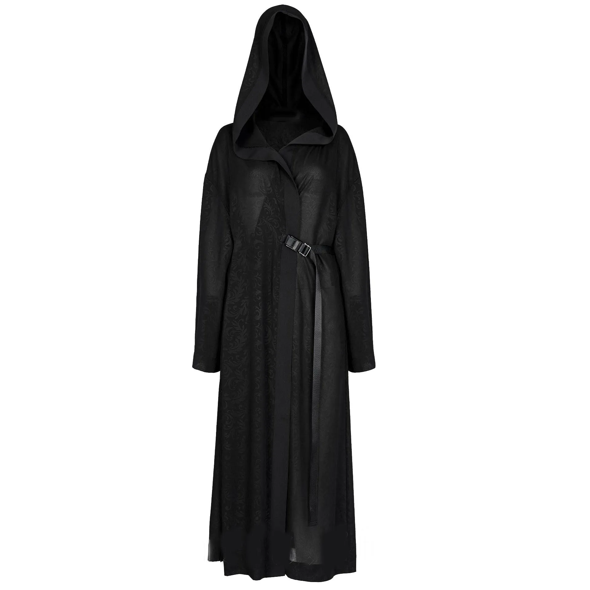 Punk Rave - DARK PATH ROBE - Women's Black Hooded Altar Robe