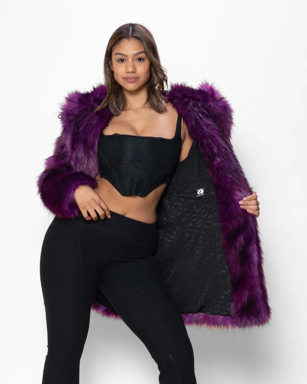 Purple Panther Classic Faux Fur Coat | Women's