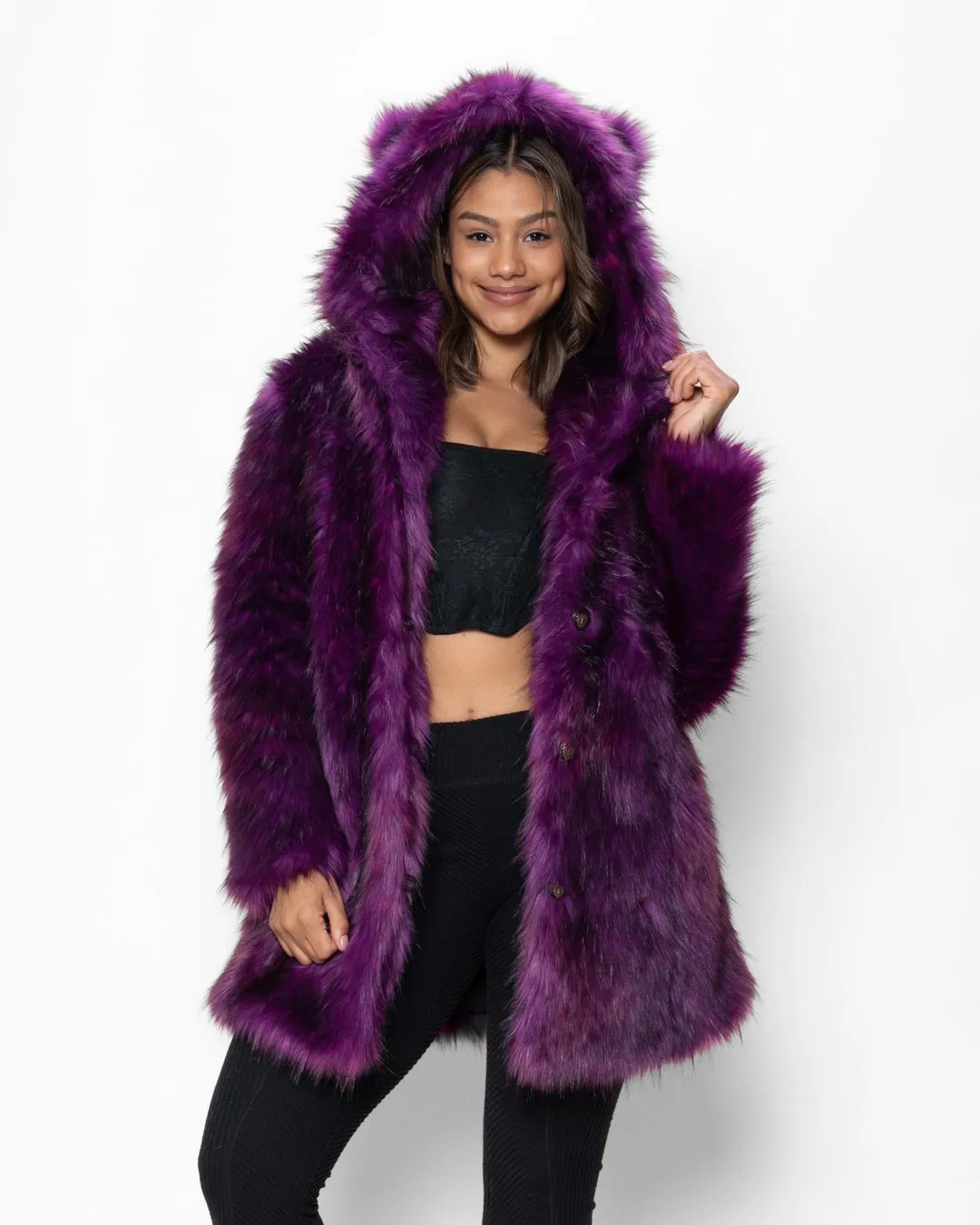 Purple Panther Classic Faux Fur Coat | Women's