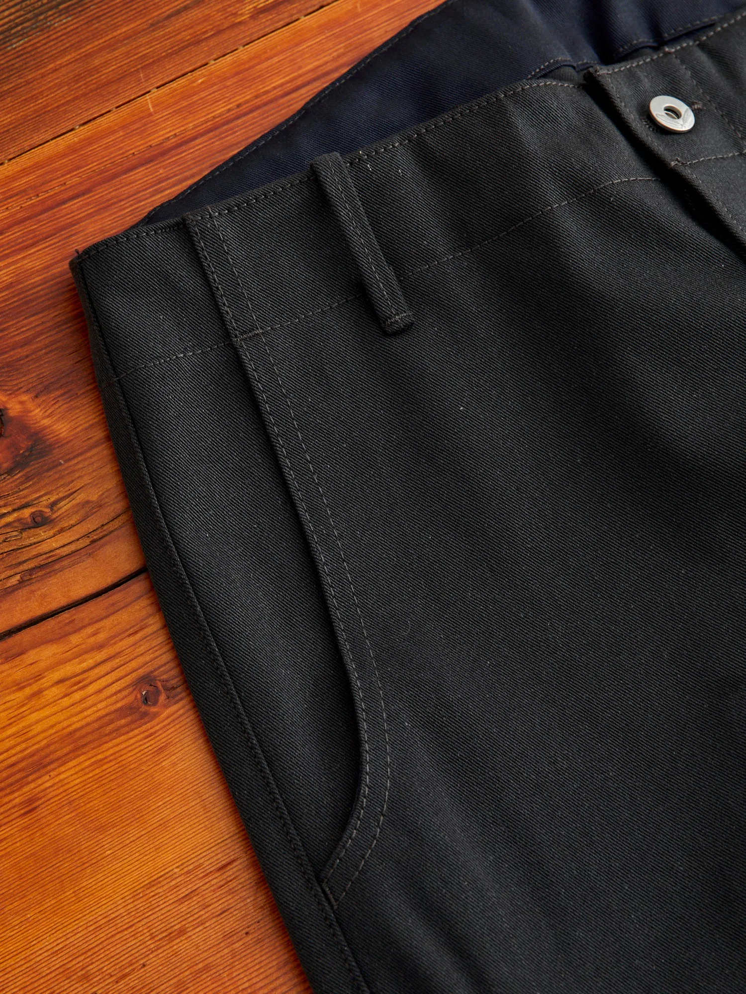 "Infantry Pant" in Grey Selvedge Twill