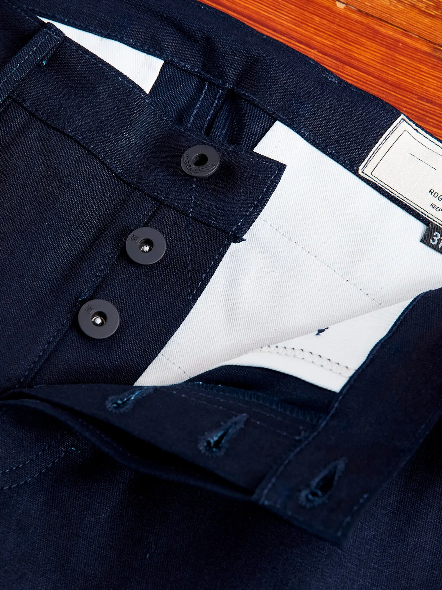 "Officer Trouser" in Indigo Selvedge Canvas