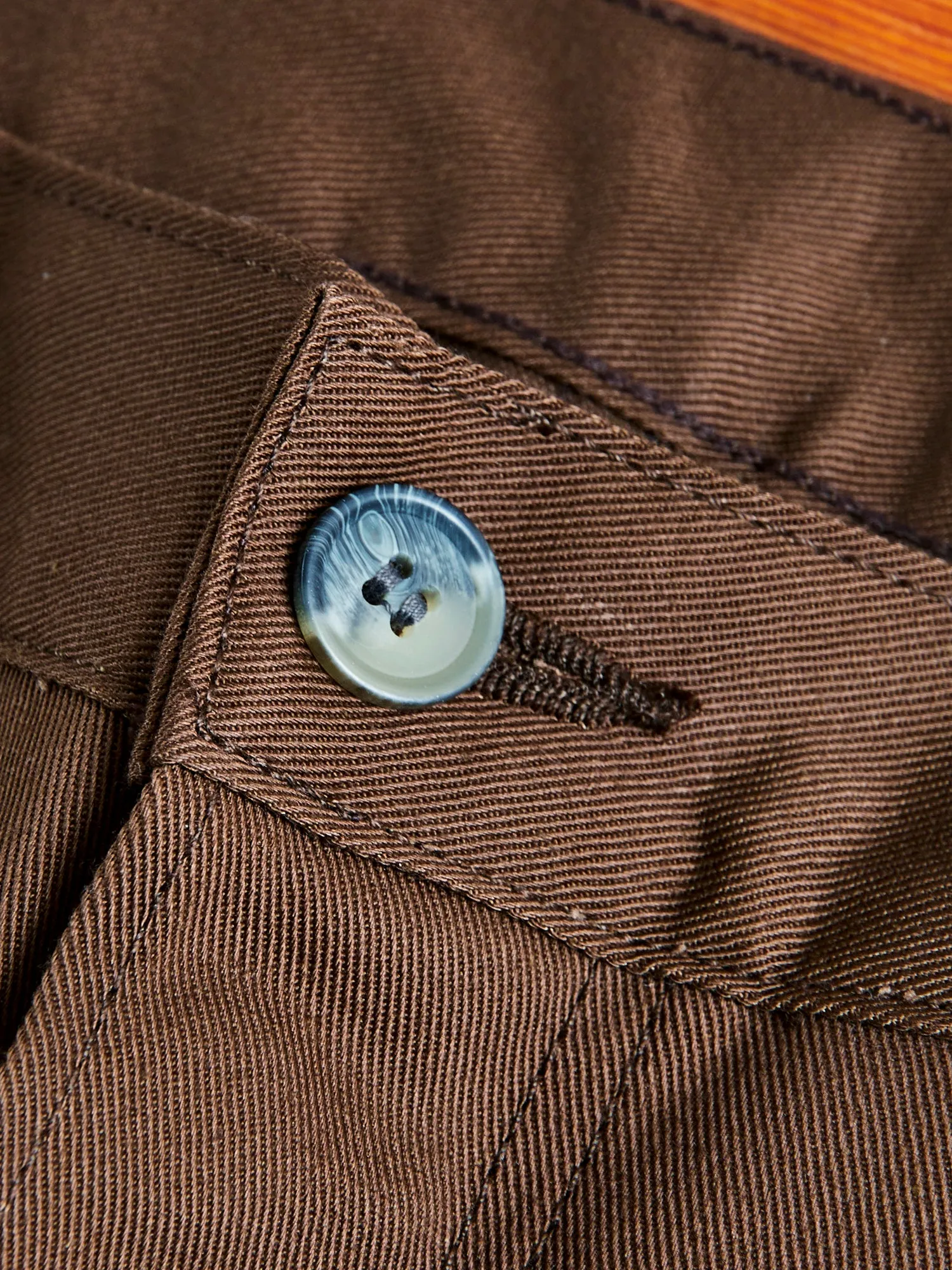 "Officer Trouser" in Nutmeg Twill