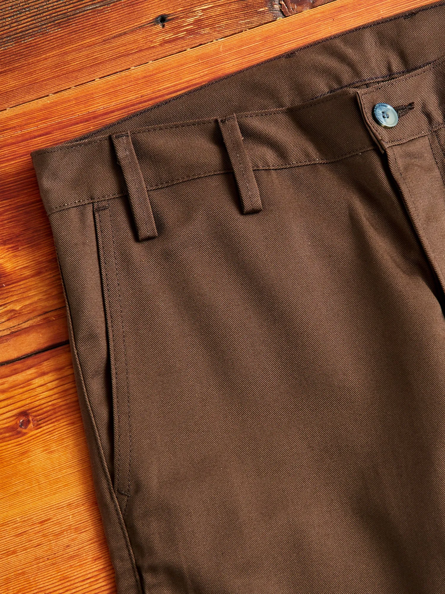 "Officer Trouser" in Nutmeg Twill