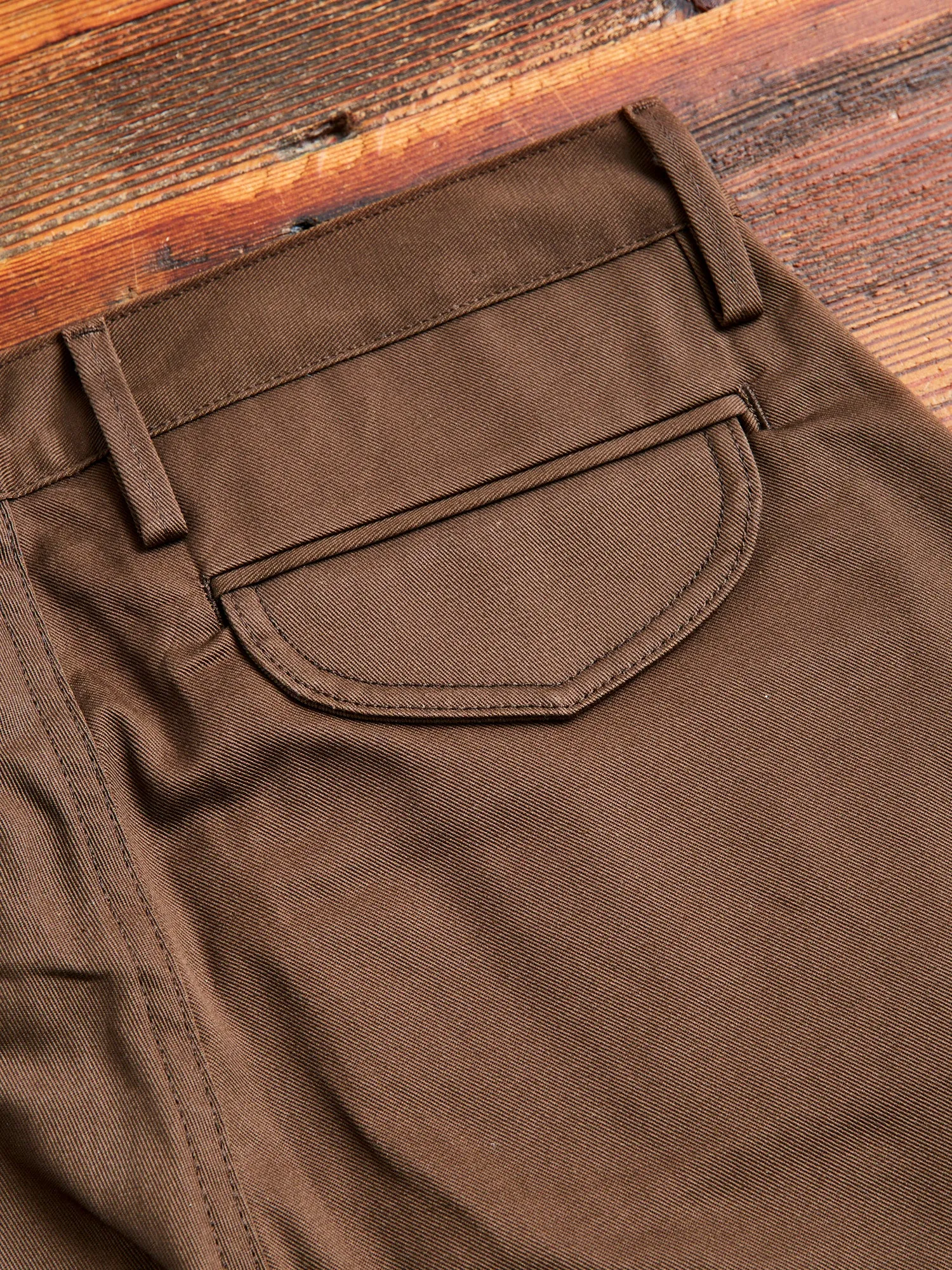 "Officer Trouser" in Nutmeg Twill