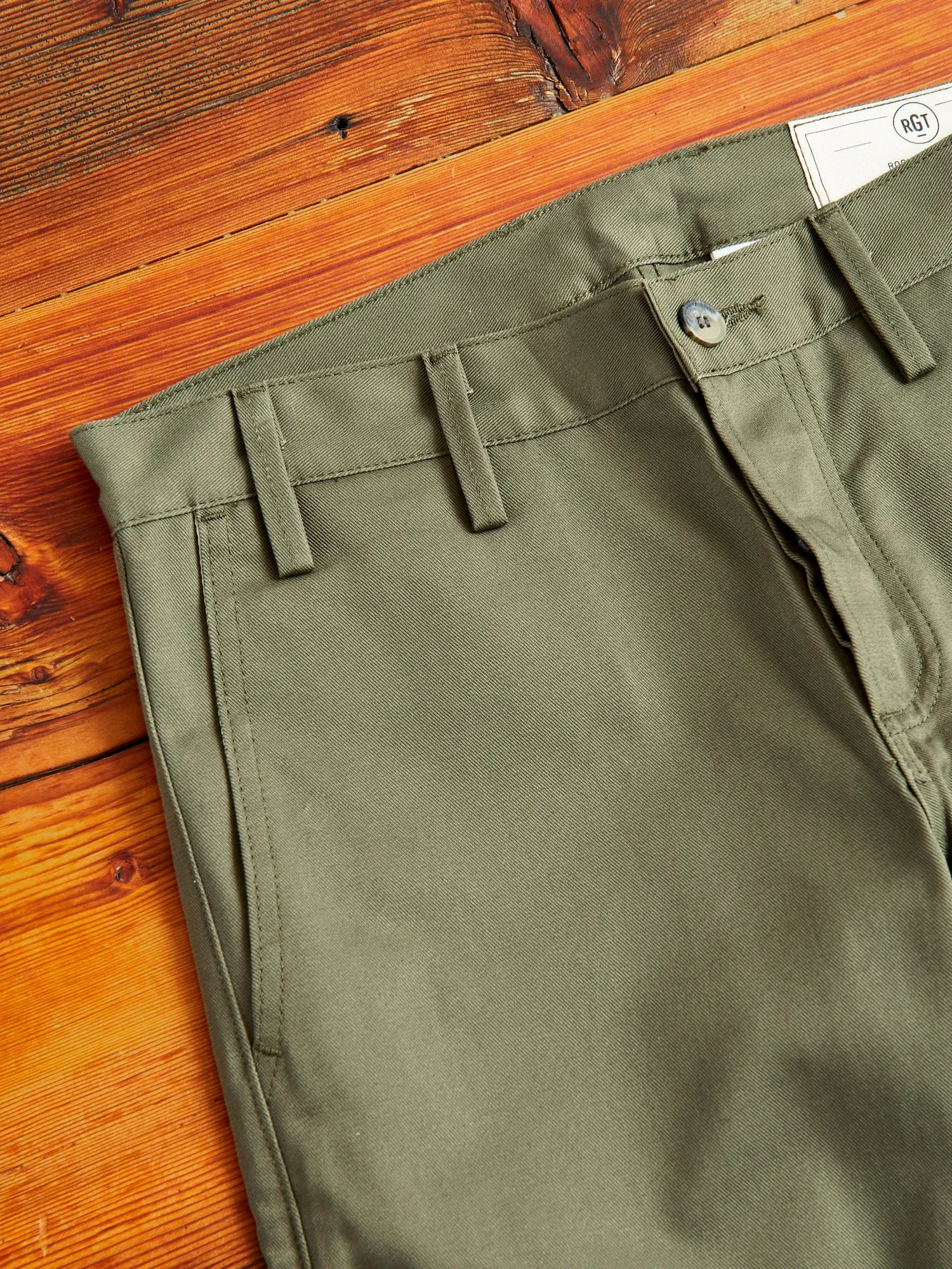 "Officer Trouser" in Olive Twill