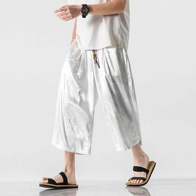 Silky Hakama Style Pants