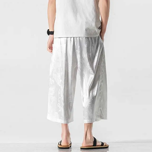 Silky Hakama Style Pants