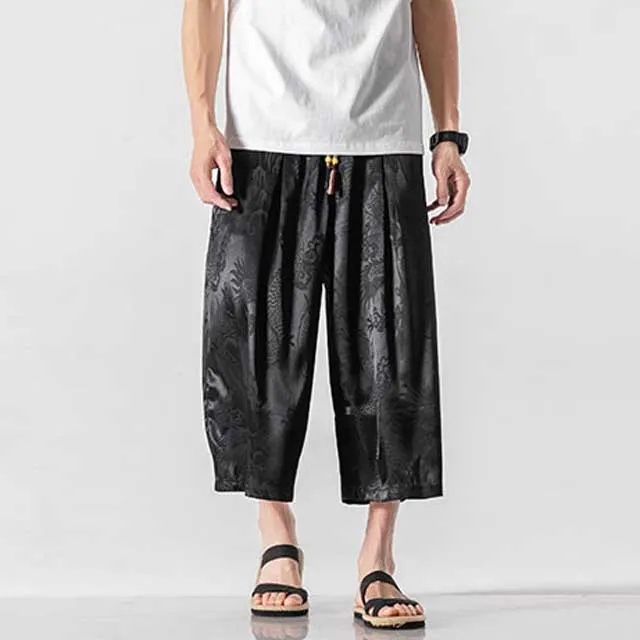 Silky Hakama Style Pants