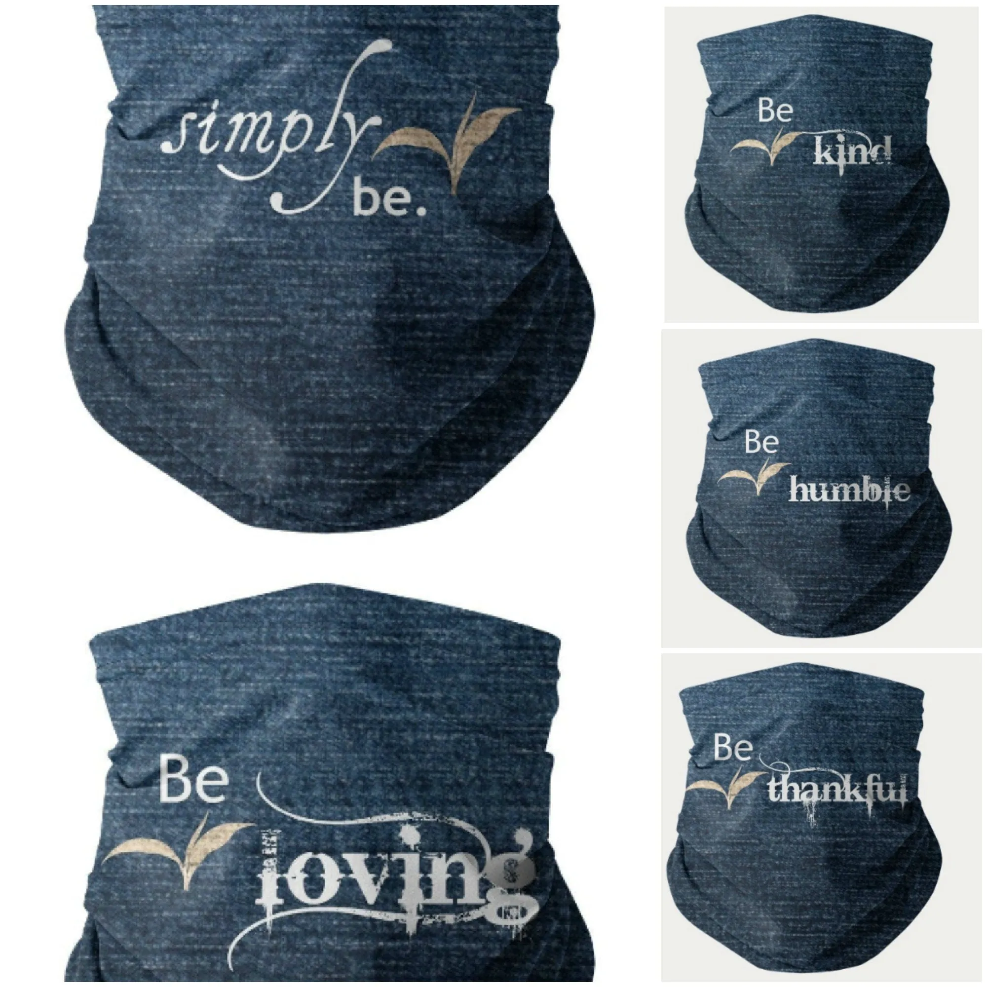 Simply Be,Suede Fleece,Denim Look,Neck Gaiter,Multi-functional , Headband,Bandana,Balaclava,Hair Band,Dust Mask,Cute Valentine Gift