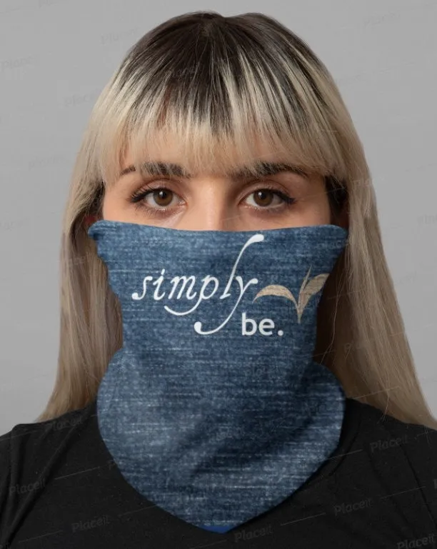 Simply Be,Suede Fleece,Denim Look,Neck Gaiter,Multi-functional , Headband,Bandana,Balaclava,Hair Band,Dust Mask,Cute Valentine Gift