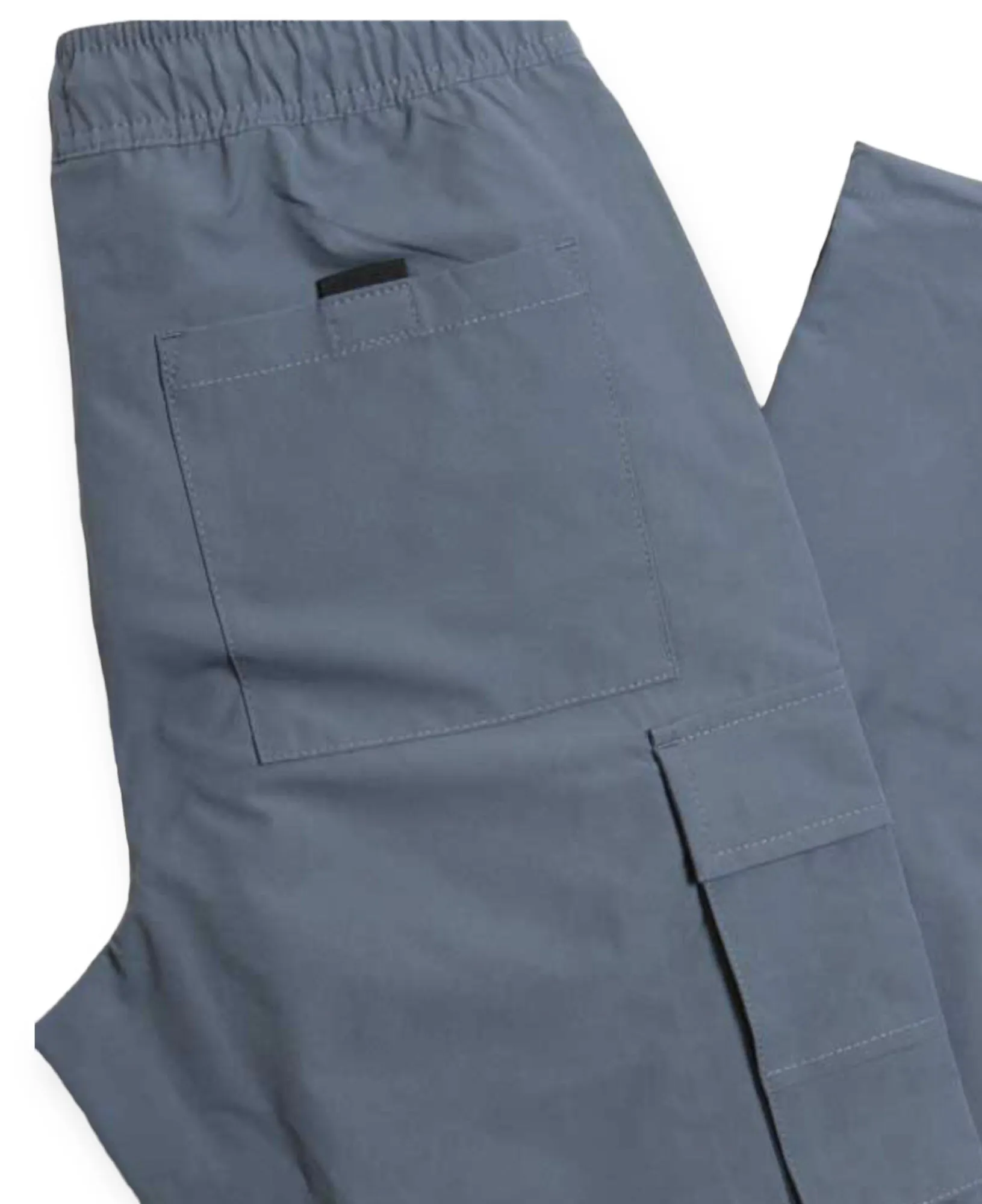 Slate Blue Drawstring Cargo Joggers