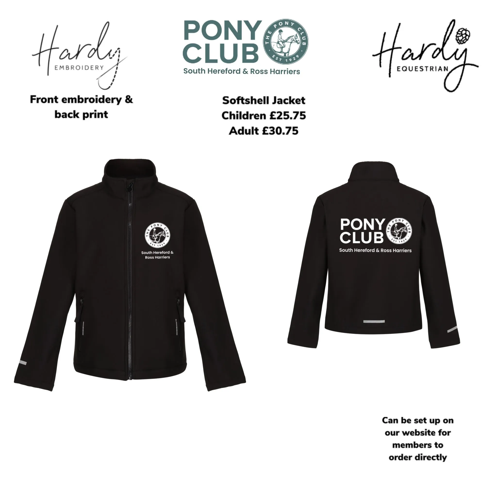 South Hereford And Ross Harriers Pony Club Softshell Jacket