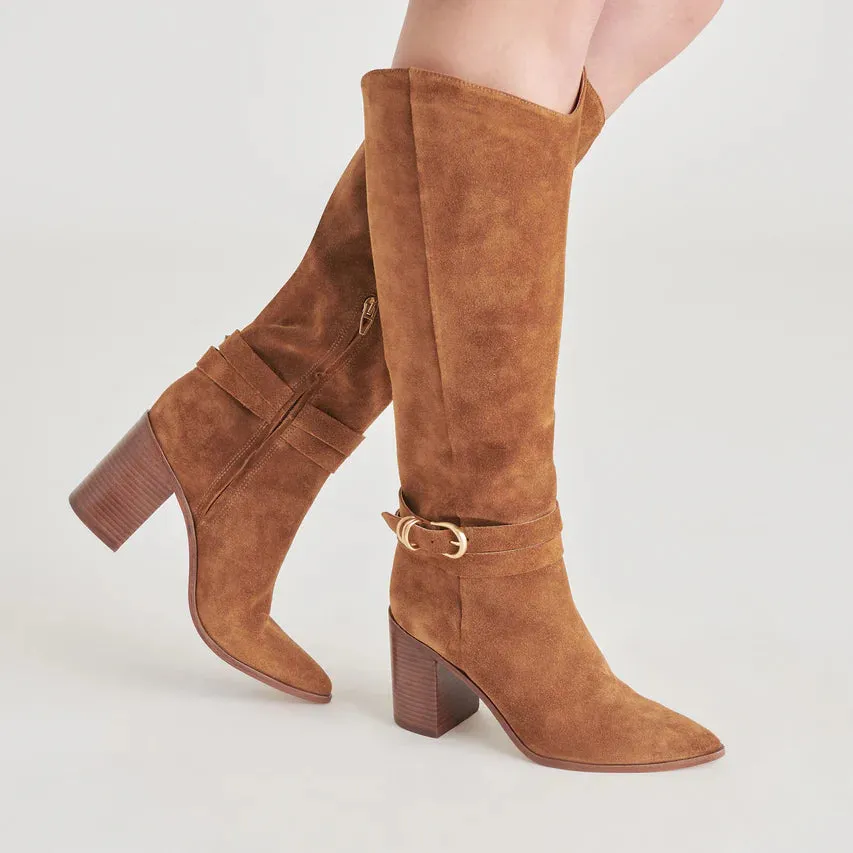 Tall Brown Suede Boots