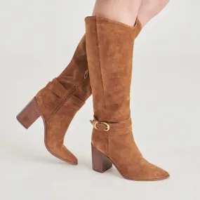 Tall Brown Suede Boots