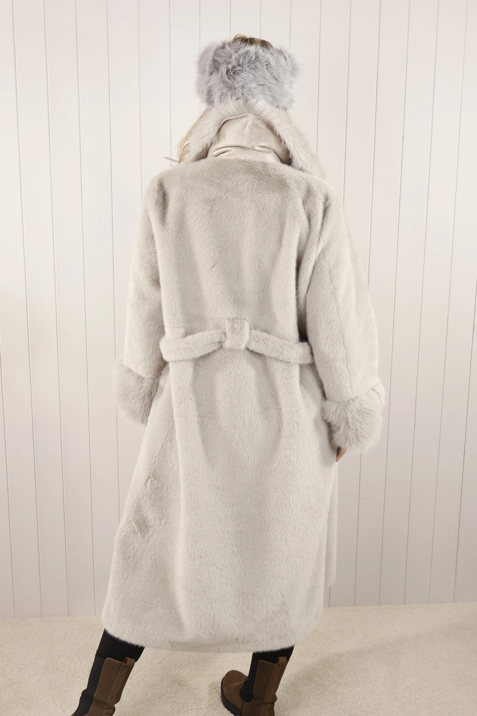 Tegan Faux fur Coat Grey