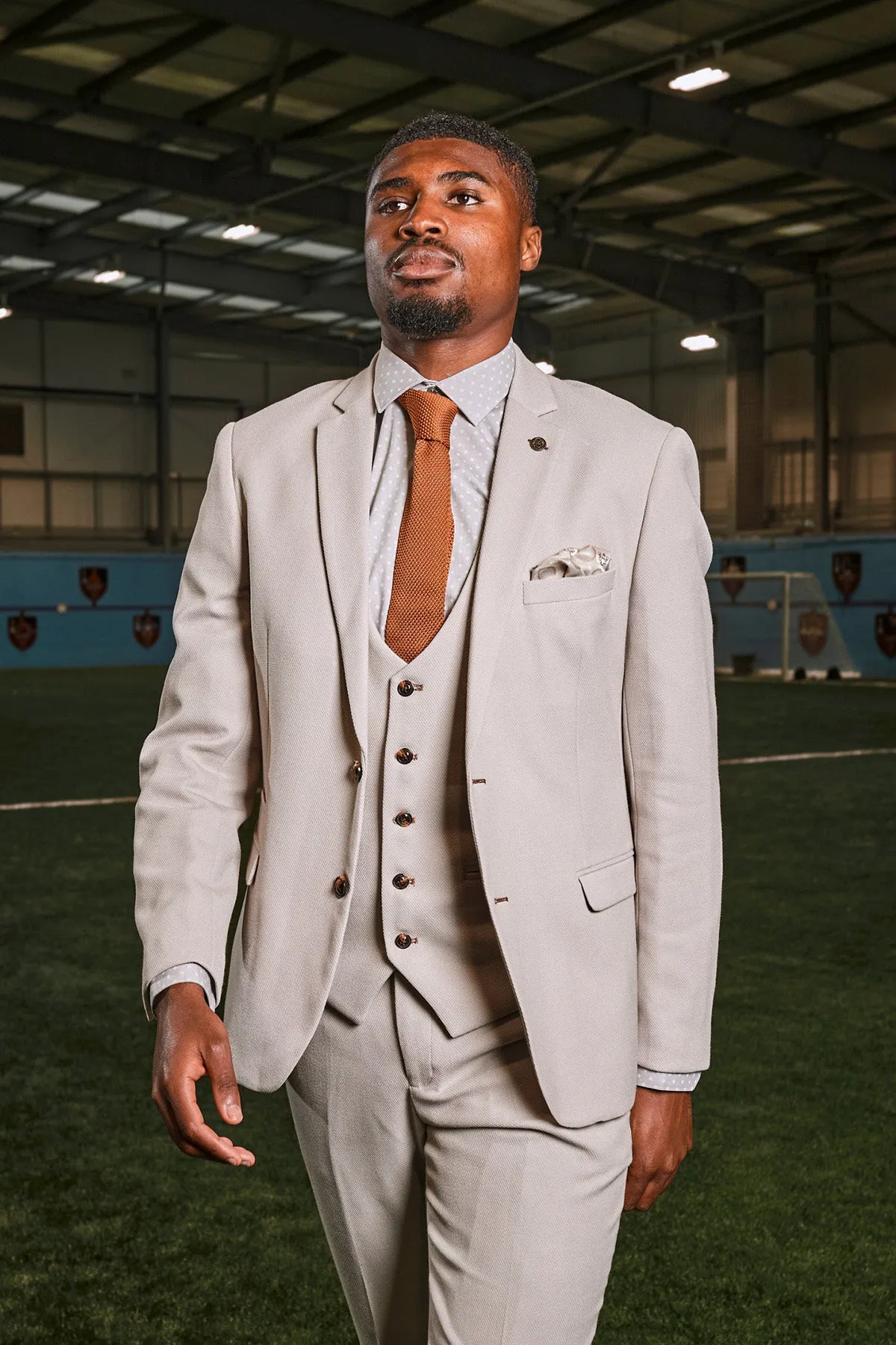 The WHU Collection - HM5 Stone Three Piece Suit As Worn By Ben Johnson