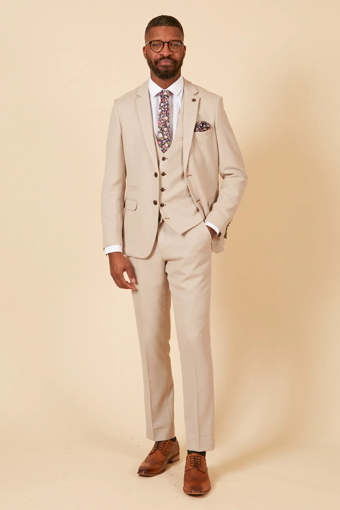 The WHU Collection - HM5 Stone Three Piece Suit As Worn By Ben Johnson