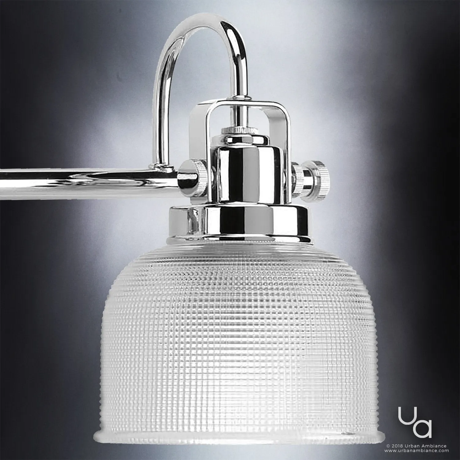 UHP2043 Luxe Industrial Bath Fixture, 8-3/4"H x 26-1/4"W, Polished Chrome Finish, Harlow Collection