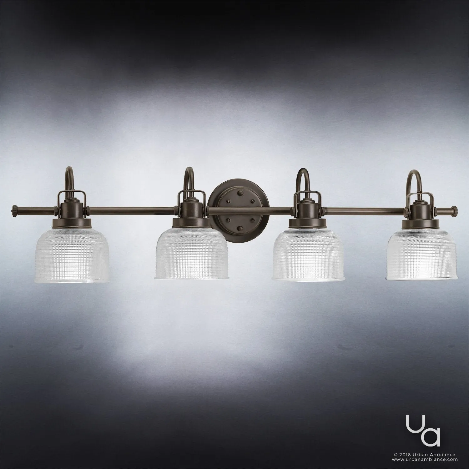 UHP2047 Luxe Industrial Bath Fixture, 8-3/4"H x 35-1/2"W, Fashion Bronze Finish, Harlowe Collection