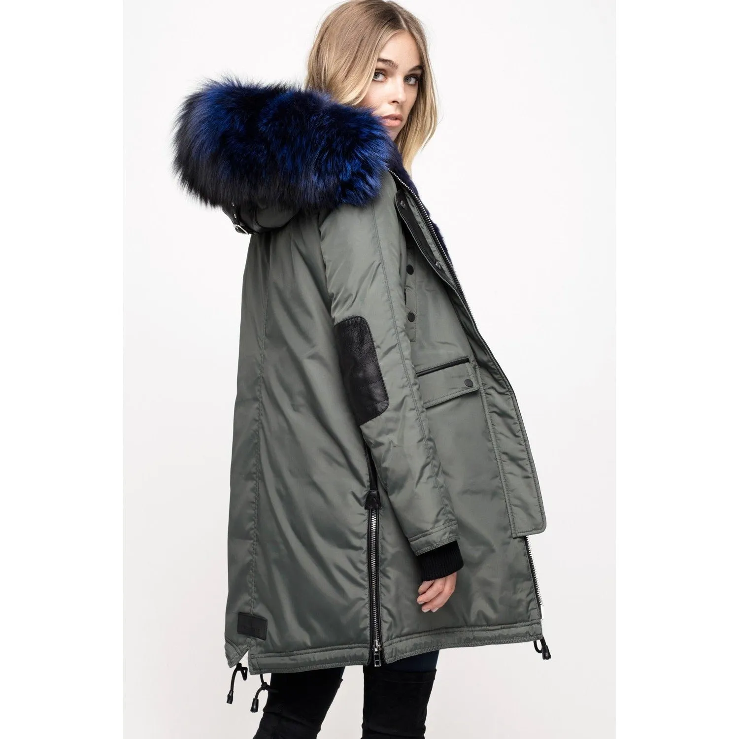 Women's Nicole Benisti Brera Coat - Military/Blue