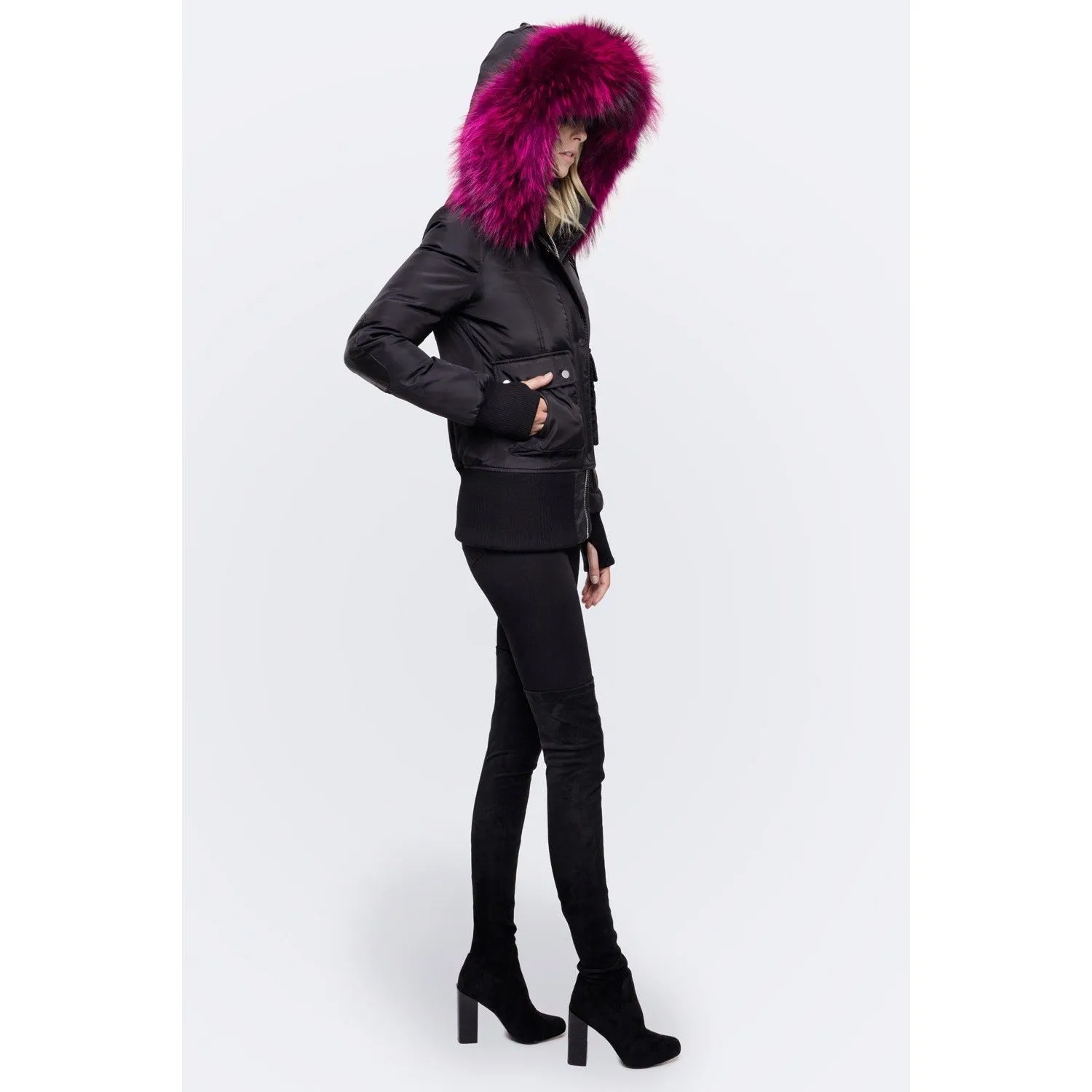 Women's Nicole Benisti Fordham Coat - Black/Magenta