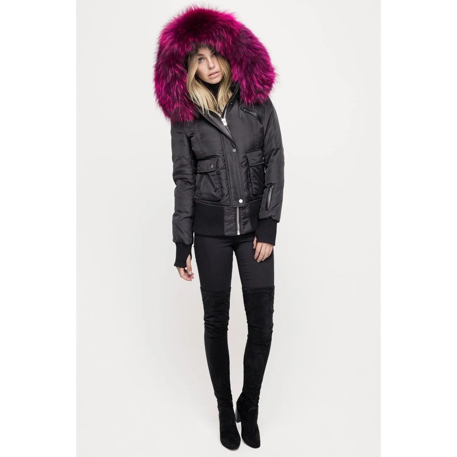 Women's Nicole Benisti Fordham Coat - Black/Magenta